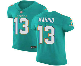 Nike Dolphins #13 Dan Marino Aqua Green Team Color Men's Stitched NFL Vapor Untouchable Elite Jersey