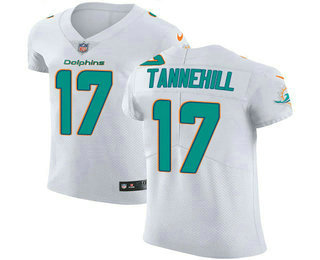 Nike Dolphins #17 Ryan Tannehill White Men's Stitched NFL Vapor Untouchable Elite Jersey