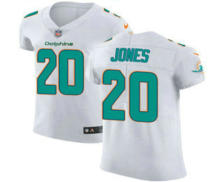 Nike Dolphins #20 Reshad Jones White Men's Stitched NFL Vapor Untouchable Elite Jersey