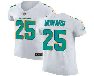 Nike Dolphins #25 Xavien Howard White Men's Stitched NFL Vapor Untouchable Elite Jersey