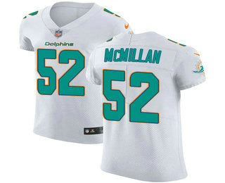 Nike Dolphins #52 Raekwon McMillan White Men's Stitched NFL Vapor Untouchable Elite Jersey