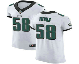 Nike Eagles #58 Jordan Hicks White Men's Stitched NFL Vapor Untouchable Elite Jersey