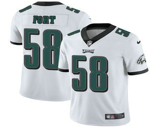 Nike Eagles #58 LJ Fort White Men's Stitched NFL Vapor Untouchable Limited Jersey