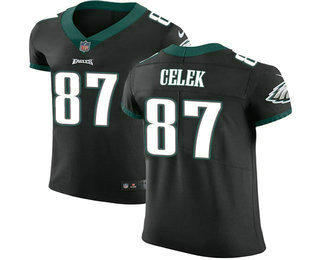 Nike Eagles #87 Brent Celek Black Alternate Men's Stitched NFL Vapor Untouchable Elite Jersey