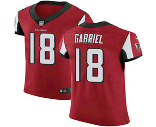 Nike Falcons #18 Taylor Gabriel Red Team Color Men's Stitched NFL Vapor Untouchable Elite Jersey