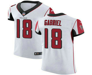 Nike Falcons #18 Taylor Gabriel White Men's Stitched NFL Vapor Untouchable Elite Jersey