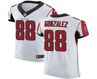 Nike Falcons #88 Tony Gonzalez White Men's Stitched NFL Vapor Untouchable Elite Jersey