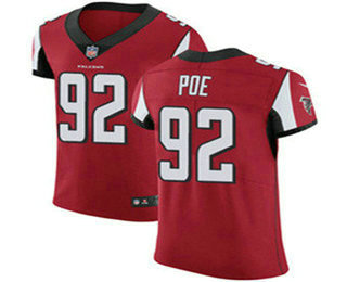 Nike Falcons #92 Dontari Poe Red Team Color Men's Stitched NFL Vapor Untouchable Elite Jersey