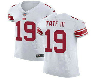Nike Giants #19 Golden Tate White Men's Stitched NFL Vapor Untouchable Elite Jersey