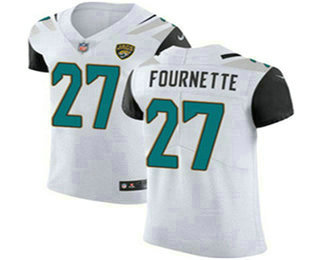 Nike Jaguars #27 Leonard Fournette White Men's Stitched NFL Vapor Untouchable Elite Jersey