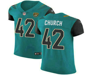 Nike Jaguars #42 Barry Church Teal Green Team Color Men's Stitched NFL Vapor Untouchable Elite Jersey