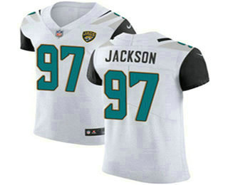 Nike Jaguars #97 Malik Jackson White Men's Stitched NFL Vapor Untouchable Elite Jersey