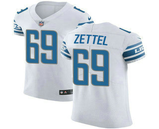 Nike Lions #69 Anthony Zettel White Men's Stitched NFL Vapor Untouchable Elite Jersey