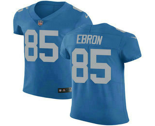 Nike Lions #85 Eric Ebron Blue Throwback Men's Stitched NFL Vapor Untouchable Elite Jersey