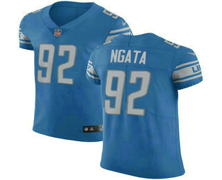 Nike Lions #92 Haloti Ngata Blue Team Color Men's Stitched NFL Vapor Untouchable Elite Jersey