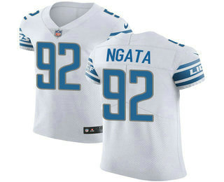 Nike Lions #92 Haloti Ngata White Men's Stitched NFL Vapor Untouchable Elite Jersey