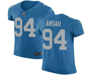 Nike Lions #94 Ziggy Ansah Blue Throwback Men's Stitched NFL Vapor Untouchable Elite Jersey