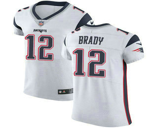 Nike Patriots #12 Tom Brady White Men's Stitched NFL Vapor Untouchable Elite Jersey