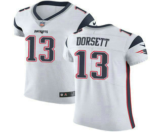 Nike Patriots #13 Phillip Dorsett White Men's Stitched NFL Vapor Untouchable Elite Jersey