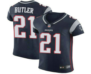 Nike Patriots #21 Malcolm Butler Navy Blue Team Color Men's Stitched NFL Vapor Untouchable Elite Jersey