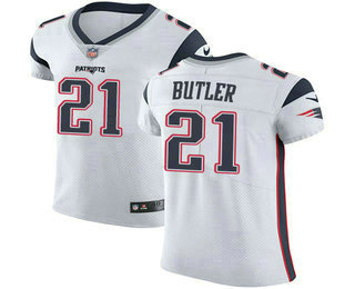 Nike Patriots #21 Malcolm Butler White Men's Stitched NFL Vapor Untouchable Elite Jersey