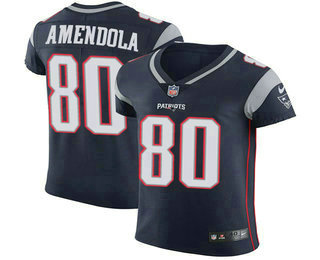Nike Patriots #80 Danny Amendola Navy Blue Team Color Men's Stitched NFL Vapor Untouchable Elite Jersey