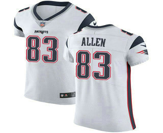 Nike Patriots #83 Dwayne Allen White Men's Stitched NFL Vapor Untouchable Elite Jersey