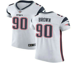 Nike Patriots #90 Malcom Brown White Men's Stitched NFL Vapor Untouchable Elite Jersey