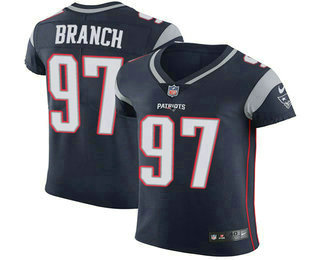 Nike Patriots #97 Alan Branch Navy Blue Team Color Men's Stitched NFL Vapor Untouchable Elite Jersey