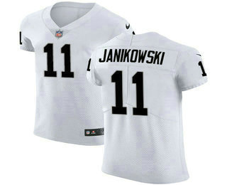 Nike Raiders #11 Sebastian Janikowski White Men's Stitched NFL Vapor Untouchable Elite Jersey