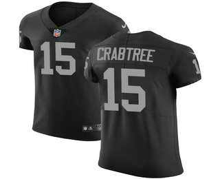 Nike Raiders #15 Michael Crabtree Black Team Color Men's Stitched NFL Vapor Untouchable Elite Jersey