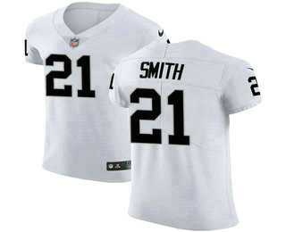 Nike Raiders #21 Sean Smith White Men's Stitched NFL Vapor Untouchable Elite Jersey