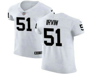 Nike Raiders #51 Bruce Irvin White Men's Stitched NFL Vapor Untouchable Elite Jersey