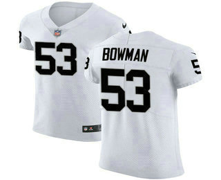 Nike Raiders #53 NaVorro Bowman White Men's Stitched NFL Vapor Untouchable Elite Jersey