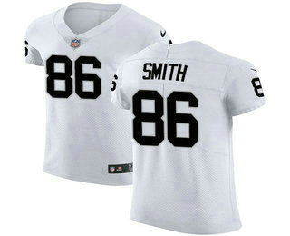 Nike Raiders #86 Lee Smith White Men's Stitched NFL Vapor Untouchable Elite Jersey