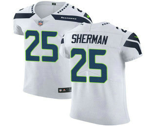 Nike Seahawks #25 Richard Sherman White Men's Stitched NFL Vapor Untouchable Elite Jersey