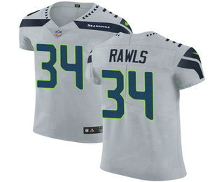 Nike Seahawks #34 Thomas Rawls Grey Alternate Men's Stitched NFL Vapor Untouchable Elite Jersey