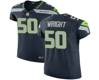 Nike Seahawks #50 K.J. Wright Steel Blue Team Color Men's Stitched NFL Vapor Untouchable Elite Jersey