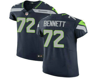 Nike Seahawks #72 Michael Bennett Steel Blue Team Color Men's Stitched NFL Vapor Untouchable Elite Jersey