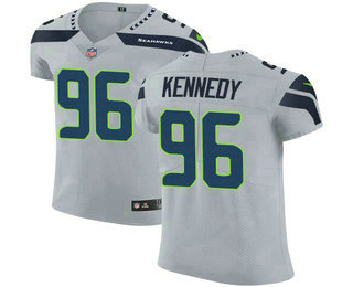 Nike Seahawks #96 Cortez Kennedy Grey Alternate Men's Stitched NFL Vapor Untouchable Elite Jersey