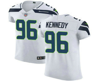 Nike Seahawks #96 Cortez Kennedy White Men's Stitched NFL Vapor Untouchable Elite Jersey