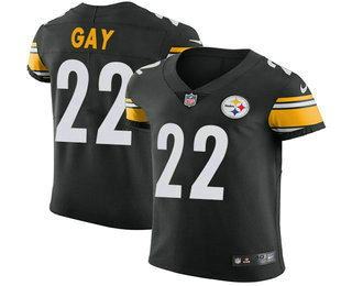 Nike Steelers #22 William Gay Black Team Color Men's Stitched NFL Vapor Untouchable Elite Jersey