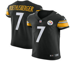 Nike Steelers #7 Ben Roethlisberger Black Team Color Men's Stitched NFL Vapor Untouchable Elite Jersey