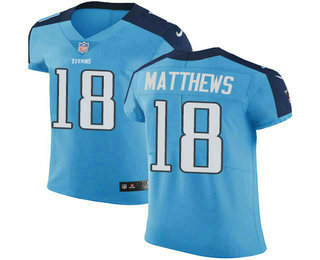 Nike Titans #18 Rishard Matthews Light Blue Team Color Men's Stitched NFL Vapor Untouchable Elite Jersey