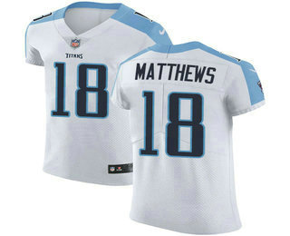 Nike Titans #18 Rishard Matthews White Men's Stitched NFL Vapor Untouchable Elite Jersey