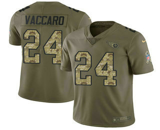 Nike Titans #24 Kenny Vaccaro Olive Camo Men's Stitched NFL Limited 2017 Salute To Service Jersey