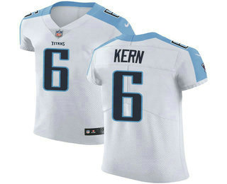 Nike Titans #6 Brett Kern White Men's Stitched NFL Vapor Untouchable Elite Jersey