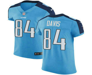 Nike Titans #84 Corey Davis Light Blue Team Color Men's Stitched NFL Vapor Untouchable Elite Jersey