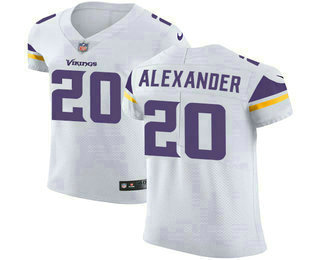 Nike Vikings #20 Mackensie Alexander White Men's Stitched NFL Vapor Untouchable Elite Jersey