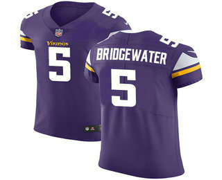 Nike Vikings #5 Teddy Bridgewater Purple Team Color Men's Stitched NFL Vapor Untouchable Elite Jersey